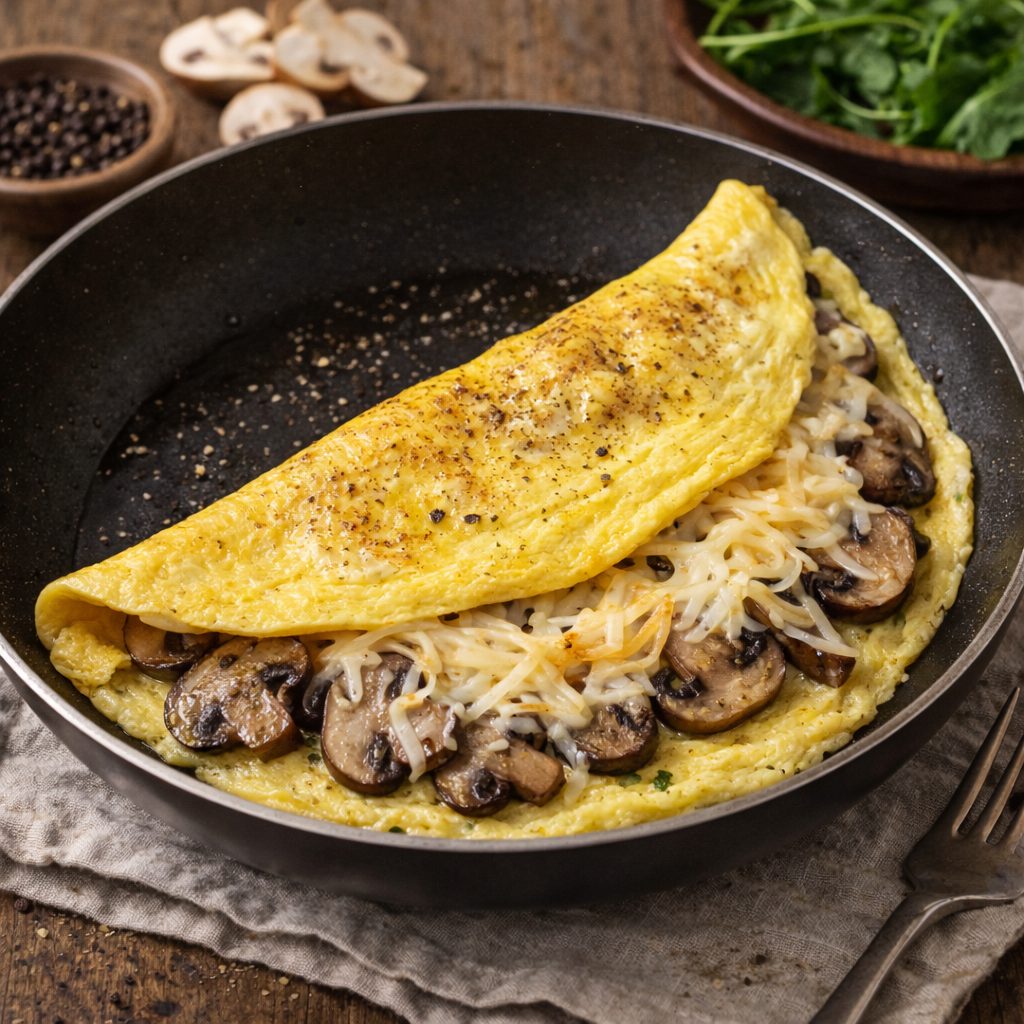 Keto omlet sa pečurkama i sirom