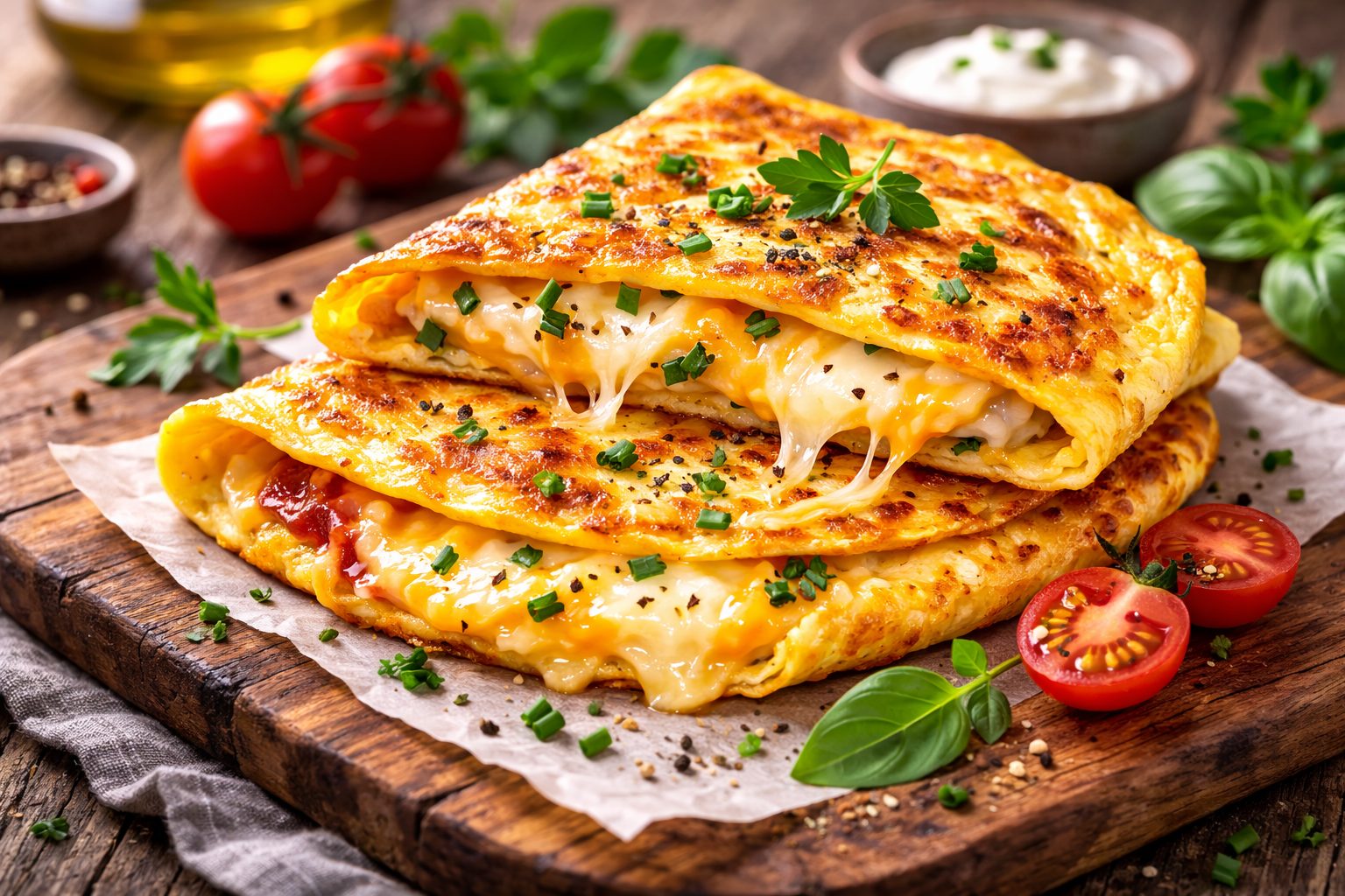 Tortilja od jaja i sira (2 sastojka)