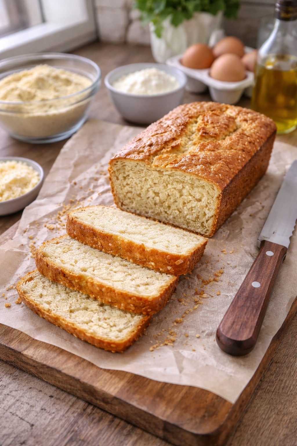 Keto hljeb sa bademovim brašnom (sa sirom)