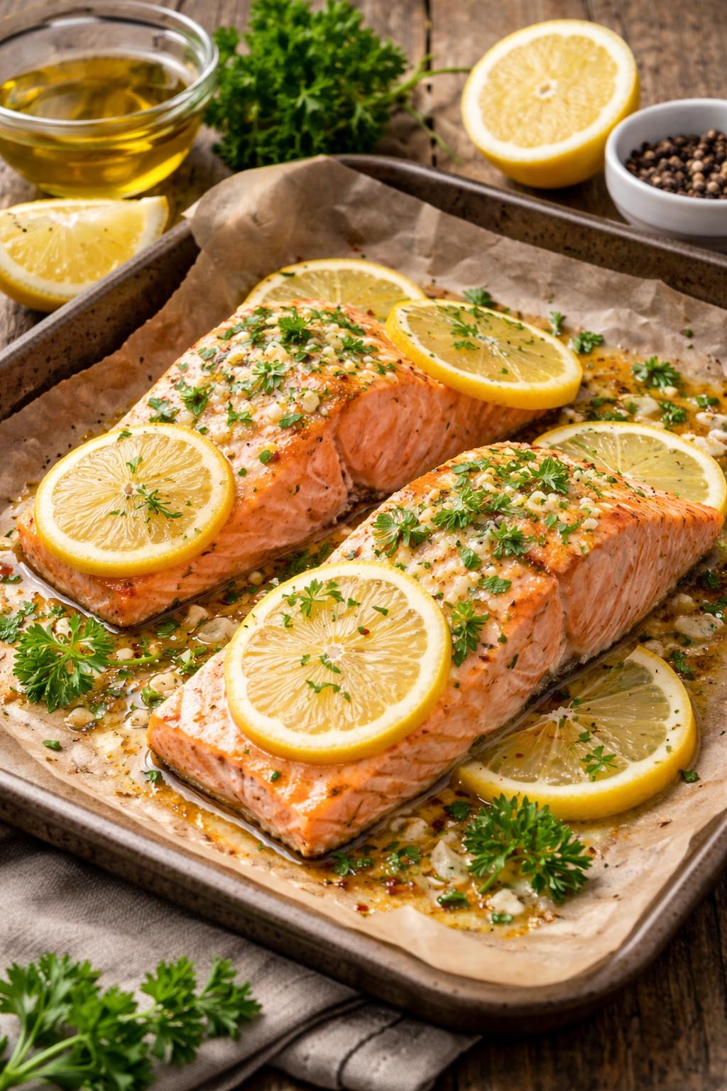 Losos u rerni sa limunom i puterom