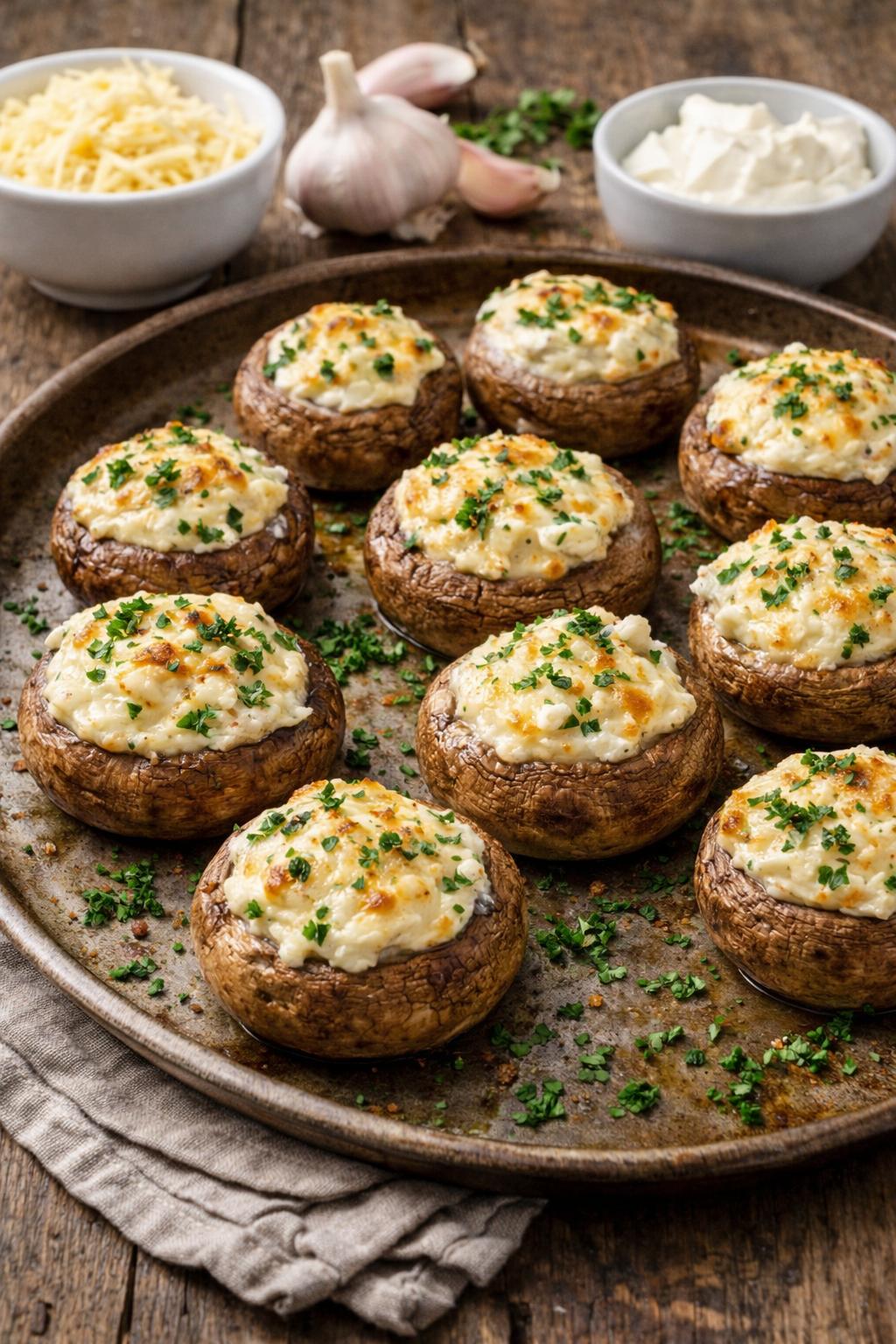 Keto punjeni šampinjoni sa krem sirom