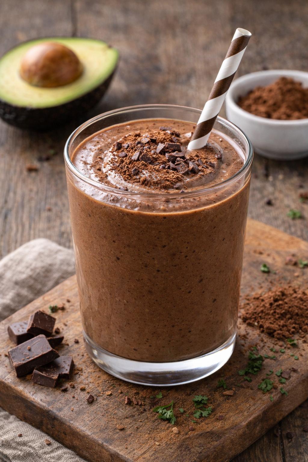 Keto smoothie: avokado + kakao