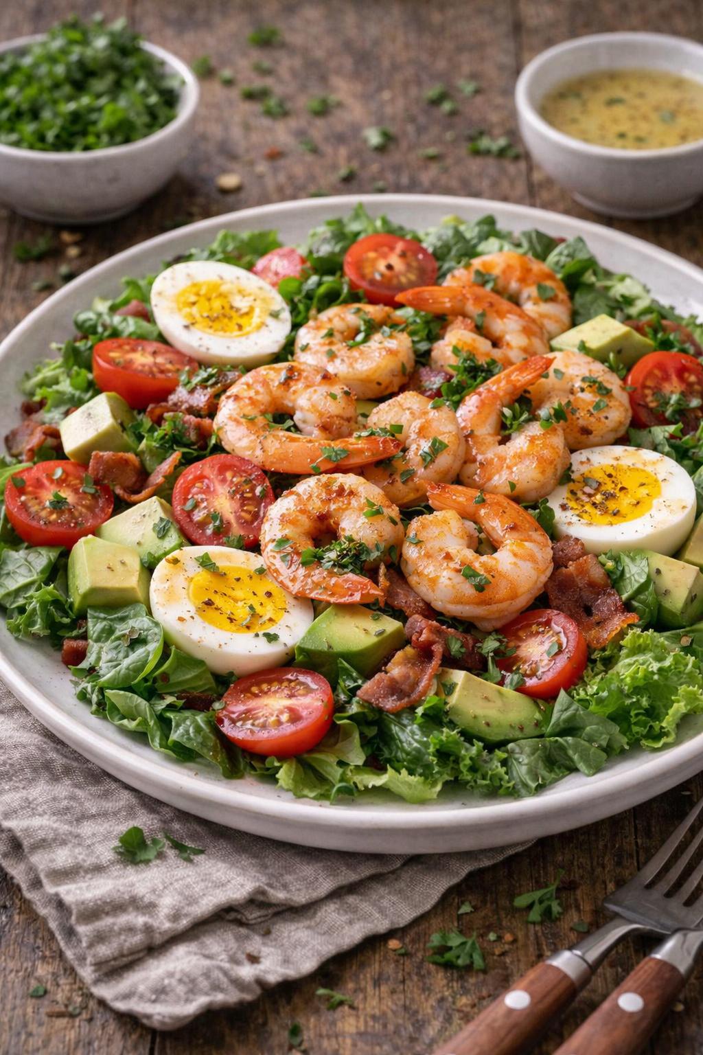 Keto salata sa kozicama i avokadom