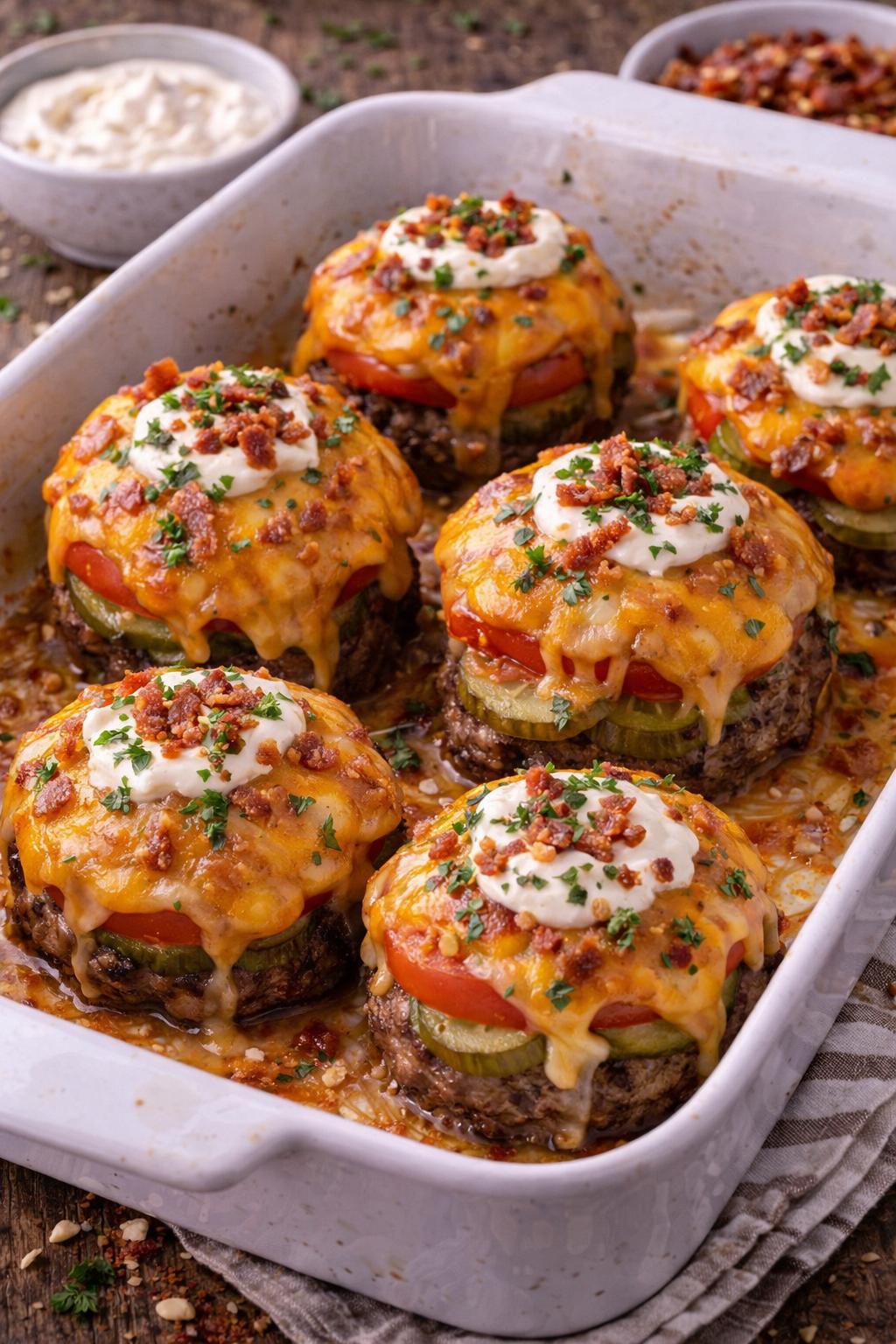 Keto burger sa sirom u rerni