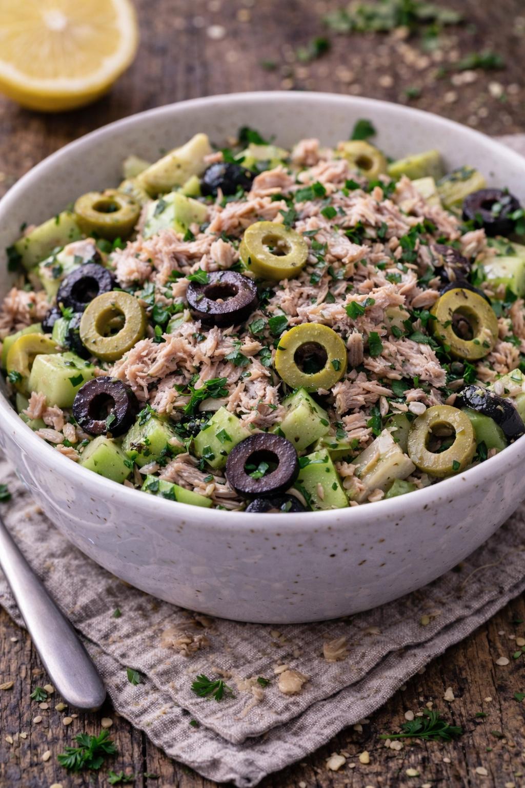 Keto tuna salata sa maslinama